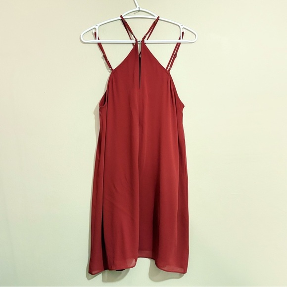BCBGeneration Red Halter Style Flowy Mini Dress - Picture 13 of 16